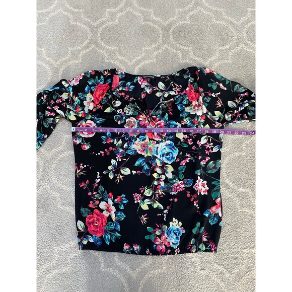 Express Women’s Cold Shoulder Floral Blouse Size Small - Picture 5 of 8